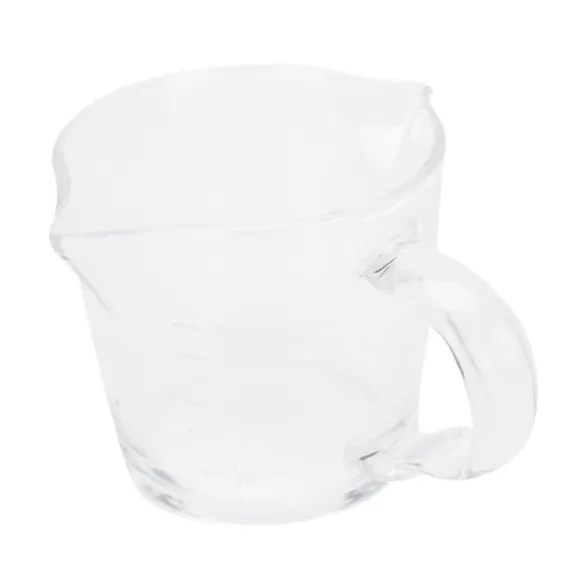 Kaffekopp med dubbla pipar Skala Handgjord mätkopp i borosilikatglas 70ml