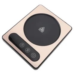 Kaffekoppsvärmare 36W Touch Control 12h Timing Smart Kaffemugg Värmare för Kaffe Dryck Mjölk Te Varm Choklad Guld EU-kontakt 220V