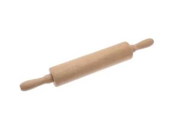 Kakrulle med metallskaft bokträ 43cm bred