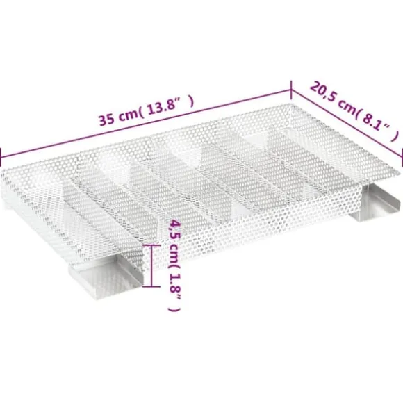 Kallröksgenerator 8-kammare av rostfritt stål | Längd: 35 cm | För rökning av kött, fisk och grönsaker