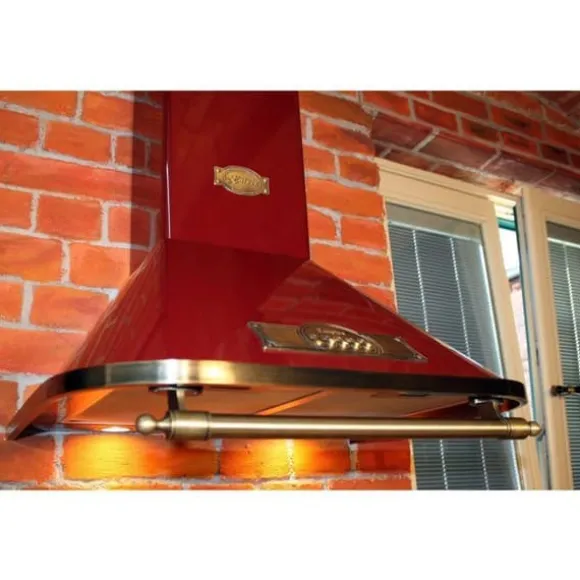 Kaminhuv - Kaiser - Empire-modell - 90 cm - Färg Bordeaux - Oberoende belysning