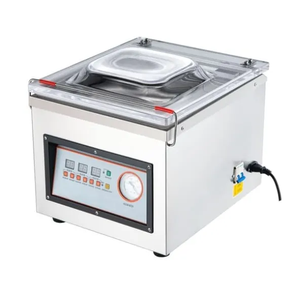 Kammartätare, 320 W, vakuumförpackning för våtfoder, kött och marinader, kompakt 12,6" tätningslängd för hem och företag.