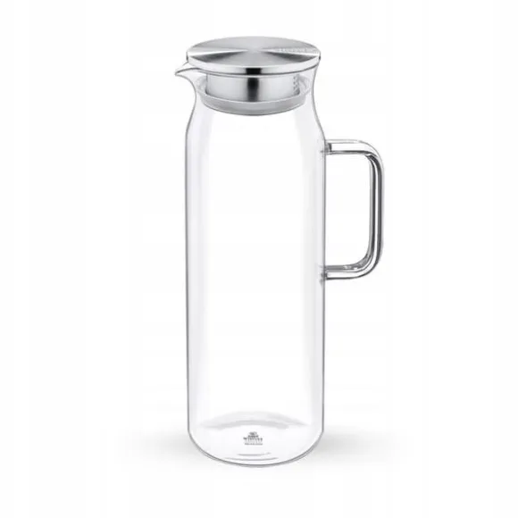 Kanna för drycker, juicer, vatten HIGH med metalllock Wilmax 1500 ml