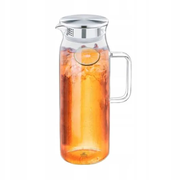 Kanna för drycker, juicer, vatten HIGH med metalllock Wilmax 1500 ml