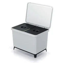 Keden Återvinningstunna 2x23l Systema 56x39x41 Cm Silver