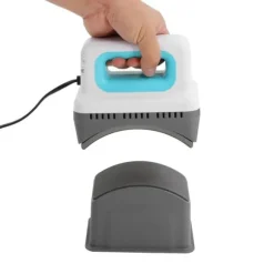 Kepsvärmepress - Handhållen press - 300 W - 4 lägen 130–190 °C - EU 220 V - Säkerhetsbas & kepskudde - Non-stick - 1 m sladd - Grön/Vit/Grå