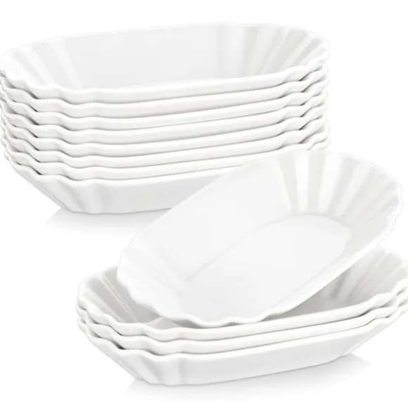 Keramiska Snacksfat, Oval Form, Stabil Design,16 Bit