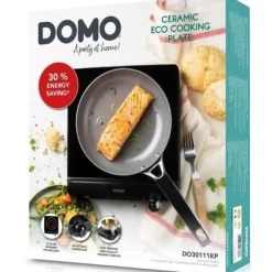 Keramisk spishäll - DOMO - 1 brännare - 25,3 x 28,7 x 7 cm - DO30111KP