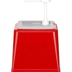 Ketchupsåsdispenser med pump 2,5 l röd - Hendi 203521