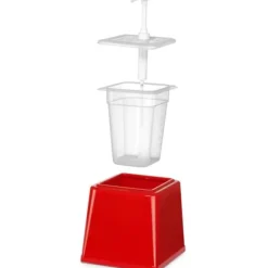 Ketchupsåsdispenser med pump 2,5 l röd - Hendi 203521