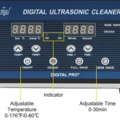 28/40KHz dubbelfrekvens ultraljudsrengörare med 2L tank, justerbar uppvärmning/arbetstid, 3 rengöringslägen, genomtänkt design