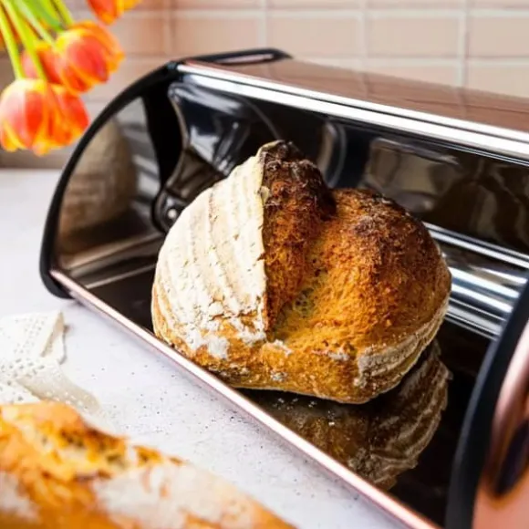 KINGHOFF KH-1840 ROSE GULD STÅL BRÖDLÅDA