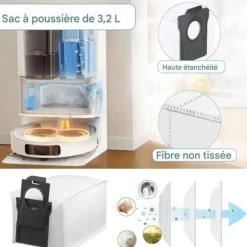 Kit med tillbehör kompatibel med Dreame L10s Pro Ultra Heat/ L10s Ultra Gen 2, Delar kompatibla med Dreame X30 Ultra/Mova E30 Ultra