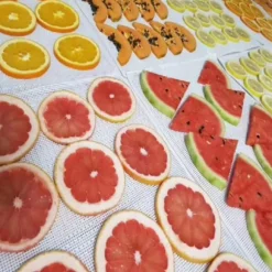 Kök Non-stick Silikon Dehydrator Sheets för Frukt Återanvändbara Mat Dehydrator Sheets Torktumlare Mesh