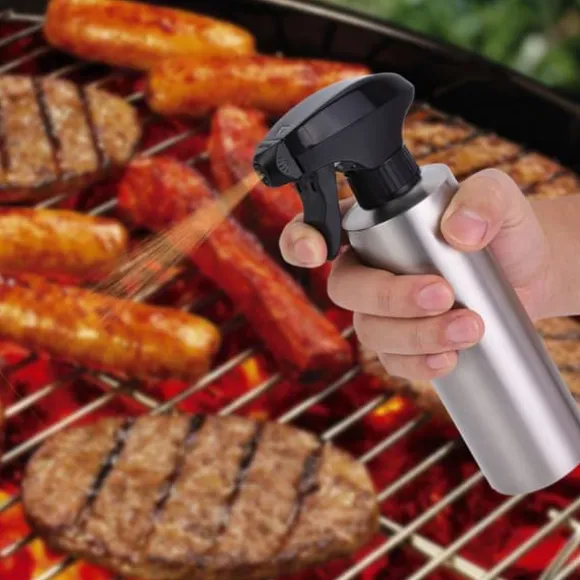 Kök 304 Rostfritt Stål Oljespruta Dispenser Olivolja Sprayflaska Matlagning Grillverktyg