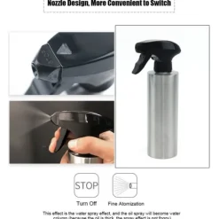Kök 304 Rostfritt Stål Oljespruta Dispenser Olivolja Sprayflaska Matlagning Grillverktyg