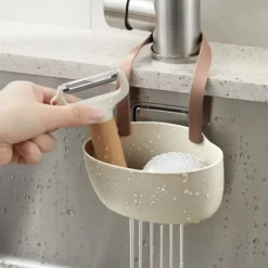 Köksavloppsställ Hängande korg med avloppshål Stor kapacitet Mjuk flexibel diskbänk Avloppskorg Hängpåse Kaffe