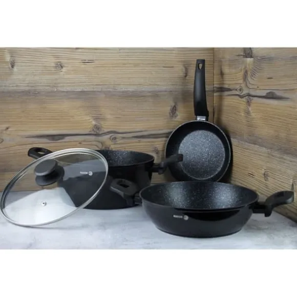 Köksredskap - FAGOR - Vivant 424 - Smidd Aluminium - Non-stick - 4 Delar Svart