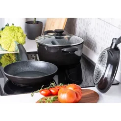 Köksredskap - FAGOR - Vivant 424 - Smidd Aluminium - Non-stick - 4 Delar Svart