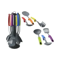 Köksredskap - Flerfärgad - Set om 6 - Nylon - Roterande stöd - Värmebeständig +240°C