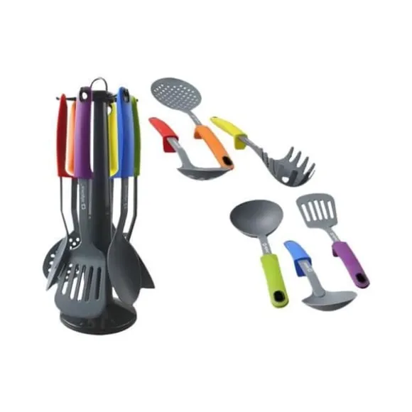 Köksredskap - Flerfärgad - Set om 6 - Nylon - Roterande stöd - Värmebeständig +240°C