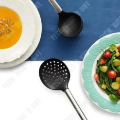 Köksredskap - TD® - Set med 8 - Non-stick - Svart färg - Professionellt kök