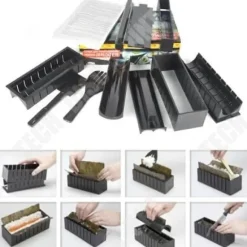 Köksverktyg - TD® - Tio delar - Sushitillverkning - Svart färg - Material ABS