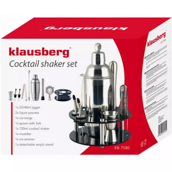 Klausberg Barset 9 Delar Cocktailset Svart