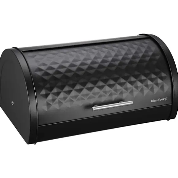 Klausberg Brödbox KB-7453 i svart metall med lock