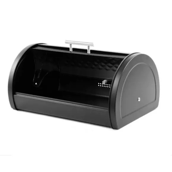 Klausberg Brödbox KB-7453 i svart metall med lock