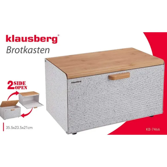 KLAUSBERG Brödburk KB-7466 i vit marmor och trä