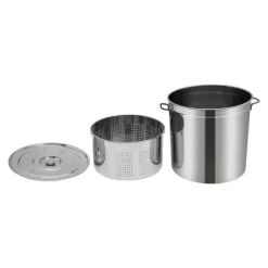 Kokkärl, Rostfritt Stål, Stort Kapacitet,Silver