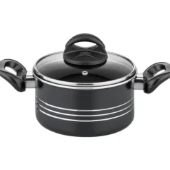 Kokkärlsset - Induktion - GSW - MILANO NERO - 15 delar - Massiv aluminium - Svart