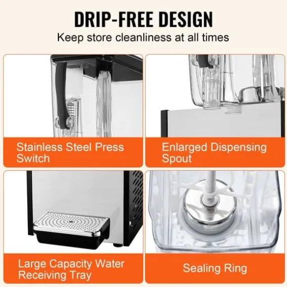 Kommersiell Dryckesdispenser 12L, Kall Juice, Isdryckesdispenser för Fest, Hållbar, Effektiv, Lätt Användning, Perfekt för Evenemang