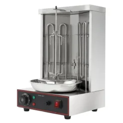 Kommersiell Elektrisk BBQ Ugn, 3000W Effekt, Automatisk Rotationsgrill,Silver