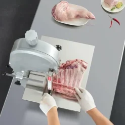 Kommersiell elektrisk köttbandsåg 1800W, rostfritt stål, högpresterande, effektiv köttbearbetning, perfekt för professionella kök