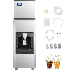 Kommersiell ismaskin 500 pund/dag, 180 pund förvaringsfack, Automatisk isdispensering