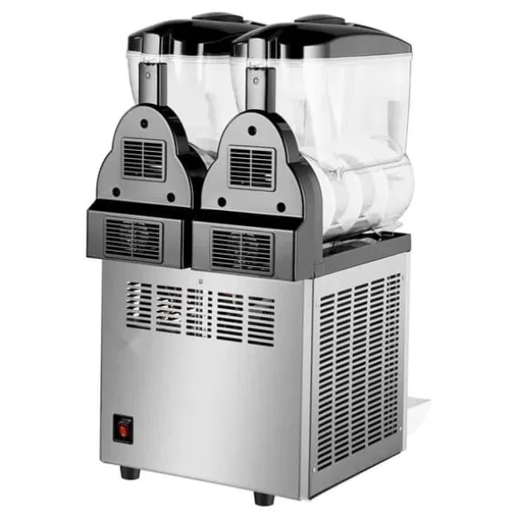 Kommersiell slushmaskin 12Lx2, margarita- och smoothie-maskin, hög kapacitet, effektiv kylning, perfekt för caféer och fester