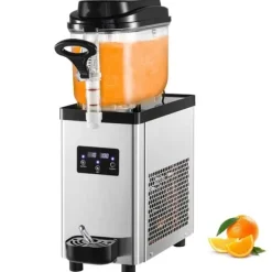 Kommersiell Slushy-maskin, 6L, 25 koppar, 705W, rostfritt stål. Perfekt för stormarknader, caféer och barer.