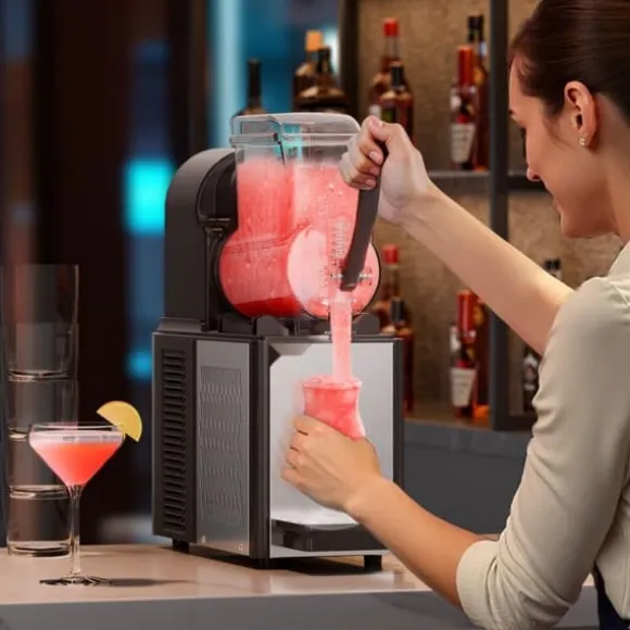 Kommersiell Slushy Maskin 4L, Margarita, Smoothie, Frossen Dryckstillverkare, Snabb Frysning, Perfekt för Fest, Enkel Att Använda