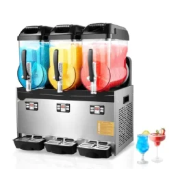 Kommersiell Slushy-maskin 12Lx3, Margaritamaskin, Smoothiemaskin, Frysta drycker, Hög kapacitet, Snabb och effektiv för evenemang