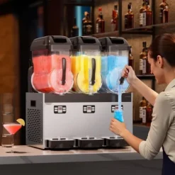 Kommersiell Slushy-maskin 12Lx3, Margaritamaskin, Smoothiemaskin, Frysta drycker, Hög kapacitet, Snabb och effektiv för evenemang