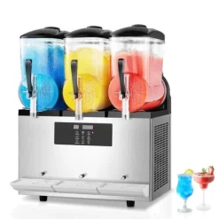 Kommersiell Slushy Maskin 12Lx3, Frys Drycktillverkare för Margarita & Smoothie, Hög Kapacitet, Enkel Användning, Perfekt för Fester