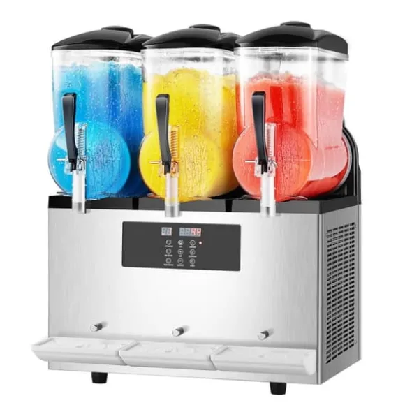 Kommersiell Slushy Maskin 12Lx3, Frys Drycktillverkare för Margarita & Smoothie, Hög Kapacitet, Enkel Användning, Perfekt för Fester