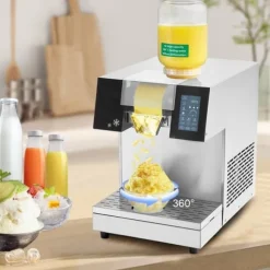 Kommersiell snöflingaismaskin 507LBS/24H, hög kapacitet, rostfritt stål, effektiv och hållbar snöproducent för glass