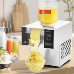 Kommersiell Snöflingaismaskin 375LBS/24H, Modell i Rostfritt Stål, Perfekt för Glassframställning