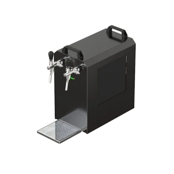 Komplett set - Öltapp STREAM 80K med luftpump, ölväska, genomströmningskylare, 2-linjers torrkylare, KEG:Type A, KEG 2:NC Adapter