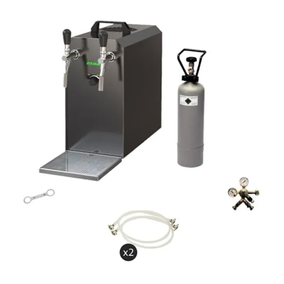 Komplett set - Öltapp - Stream 50 två linjer torr kylare, run kylare 50 liter/h, KEG:Type A, KEG 2:Type M
