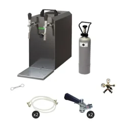 Komplett set - Öltapp - Stream 50 två linjer torr kylare, run kylare 50 liter/h, KEG:Type A, KEG 2:Type D