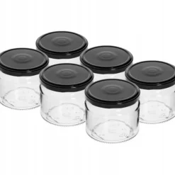 Konserveringsburkar med lock 6 st 330 ml